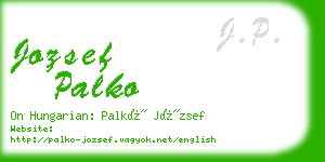 jozsef palko business card